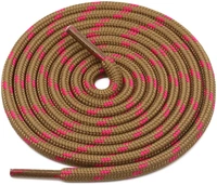 GRAH SANGRAH® 3 Pair (1 Pair Per Single Color) Shoelaces for Hiking Shoes, Walking Sneakers, Climbing, Work Boot, Running, Casual, Sport Shoes (SL-209-210-211) - 120 cm, Brown Black_Grey Black_Brown Rose Red